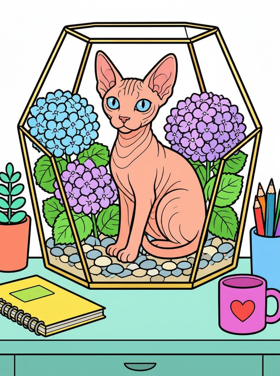 Exemple de page à colorier une fois coloriée