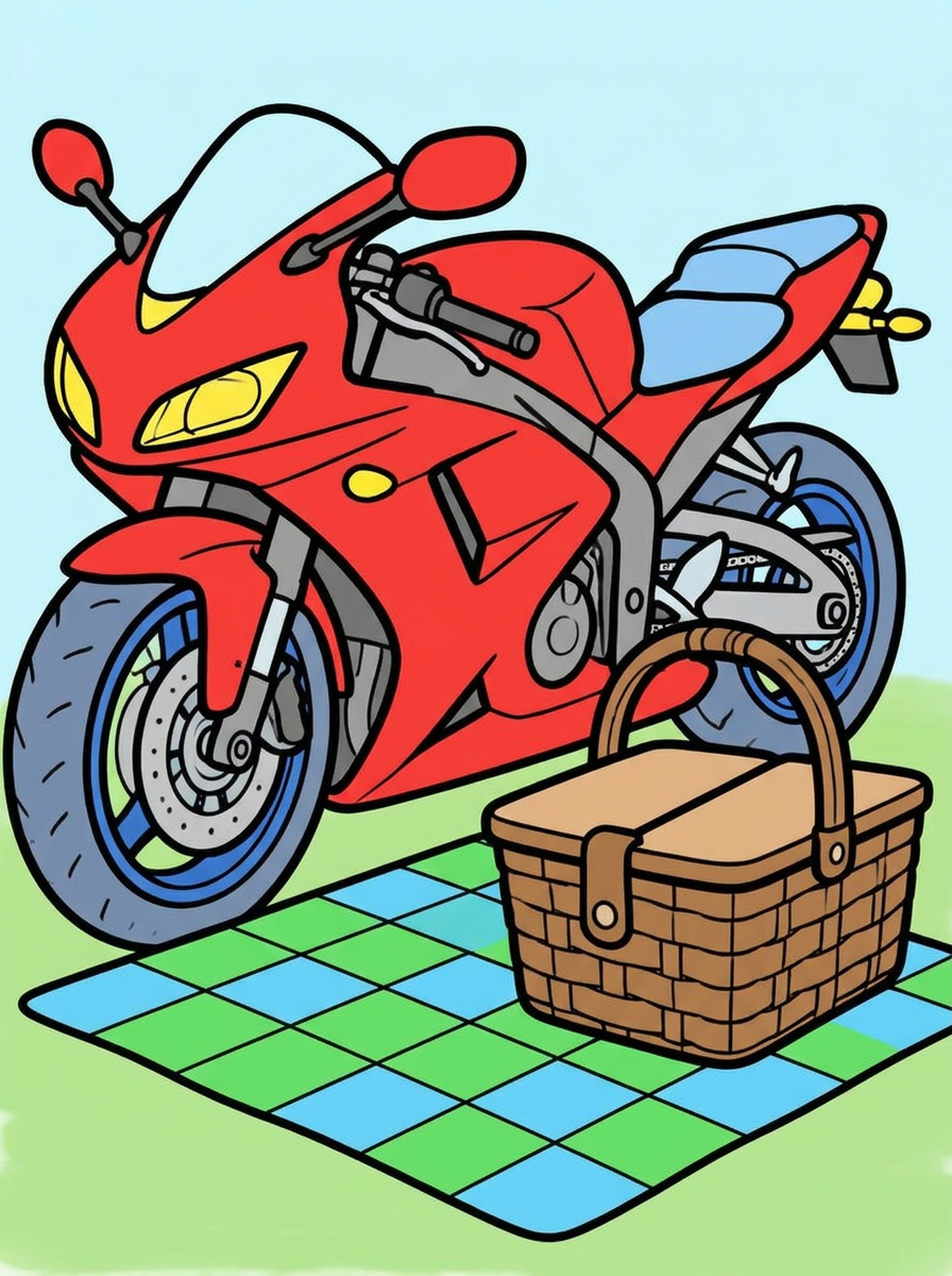 Exemple de page à colorier une fois coloriée