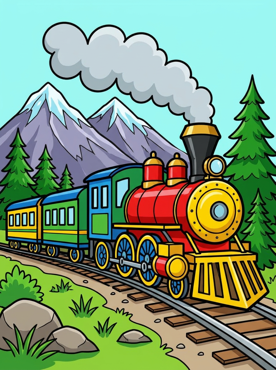 Exemple de page à colorier une fois coloriée